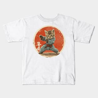 Karate Cat: Paws of Fury Kids T-Shirt